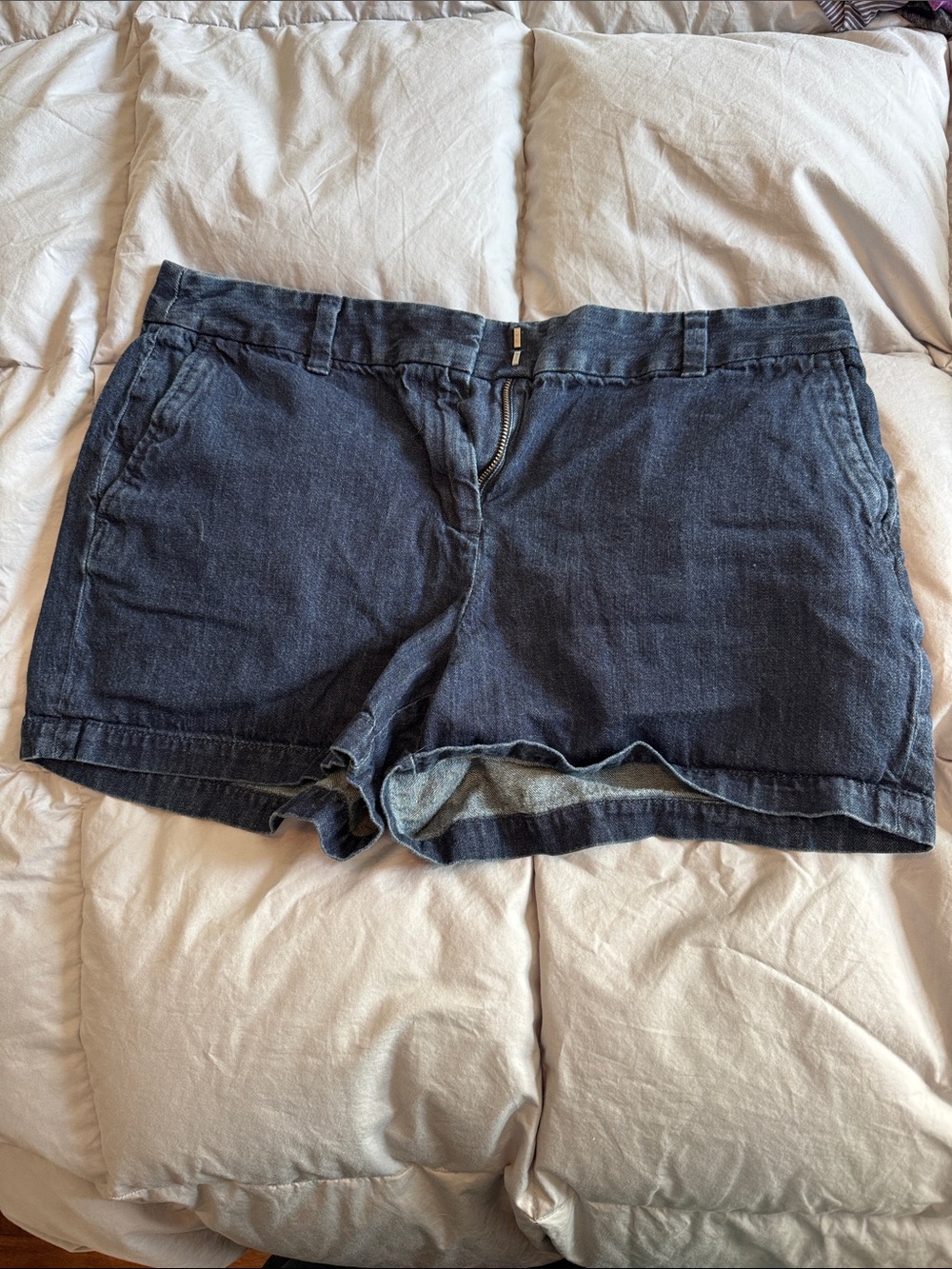 LOFT Dark Blue Denim Casual Shorts